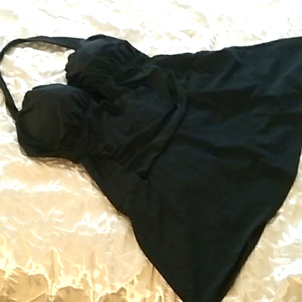 Jaclyn Smith One Piece Black Halter Swimsuit Womens Size 22W